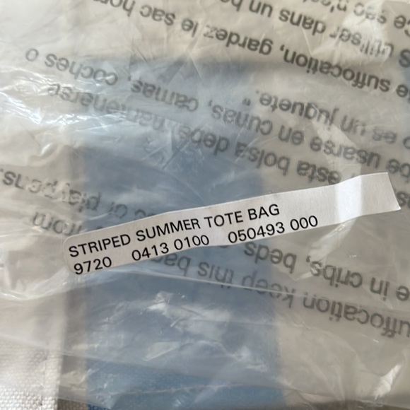 Striped summer large tote bag. - Picture 9 of 9